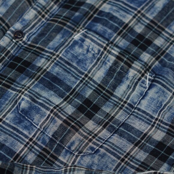 John Varvatos U.S.A. Reversible Plaid Cotton Shirt - Picture 8 of 14